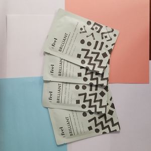 Set of 4 - Feel "Brilliant" Charcoal Masks